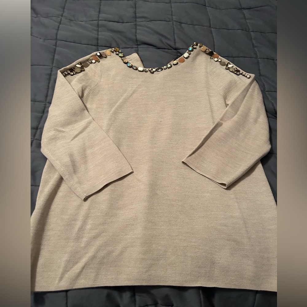 J Crew beaded sweater
